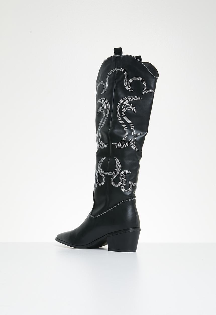 Public Desire - Cooper western knee high boot - black