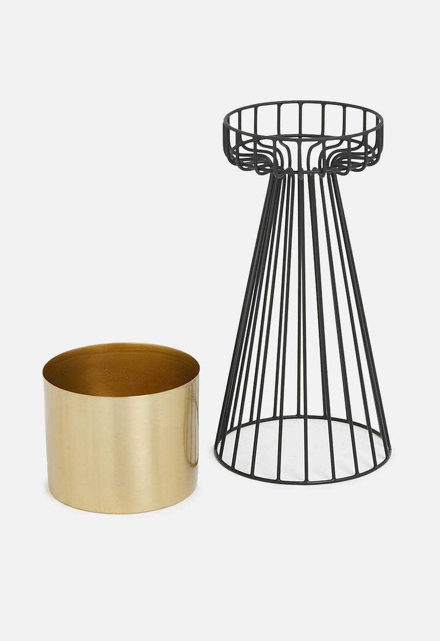 Sixth Floor - Wire planter - gold