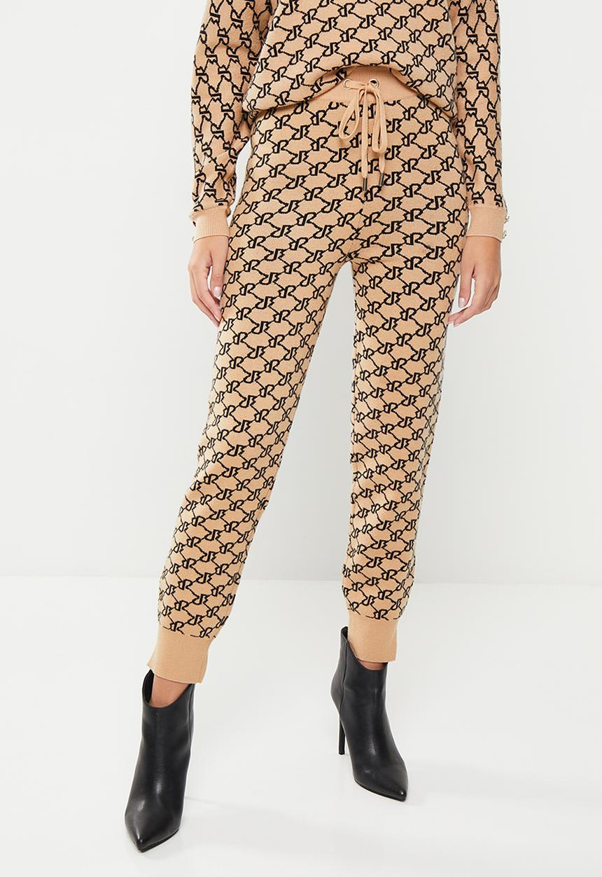 SISSY BOY - Willema fitted, ankle-length sweatpants - stone & black