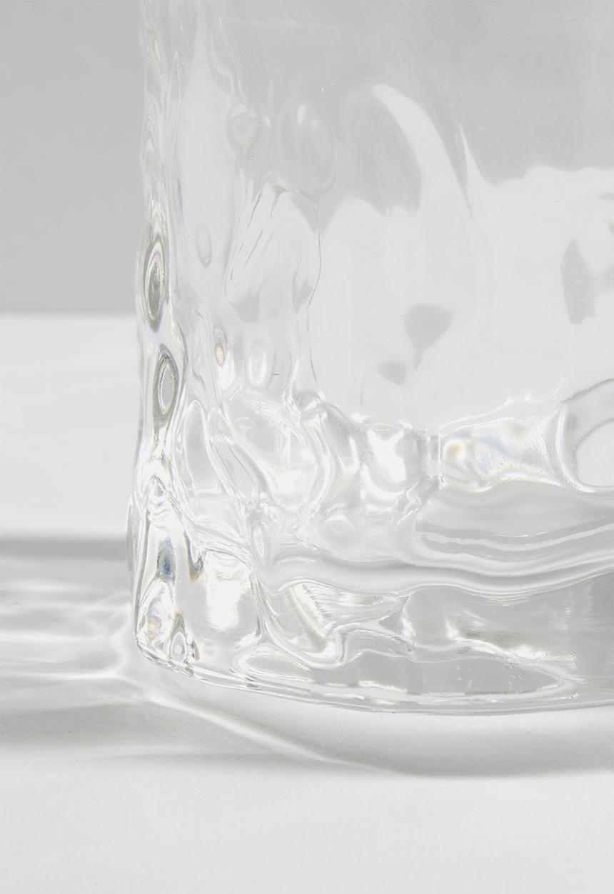 Sixth Floor - Nordic bark rocking tumbler glass - clear