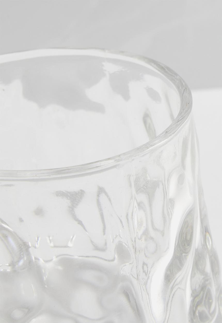 Sixth Floor - Nordic bark rocking tumbler glass - clear