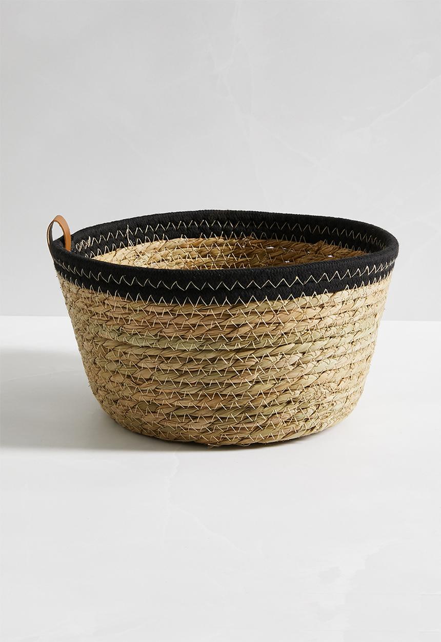 Storage Solutions - Seagrass basket - black & natural