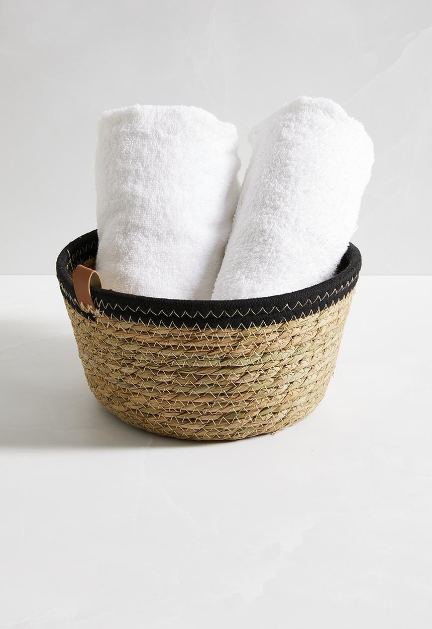 Storage Solutions - Seagrass basket - black & natural