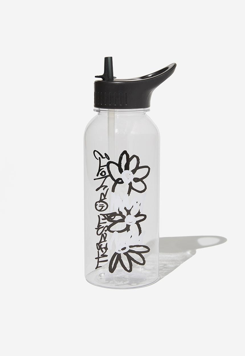 Typo - Drink it up bottle - thirsty or not floral
