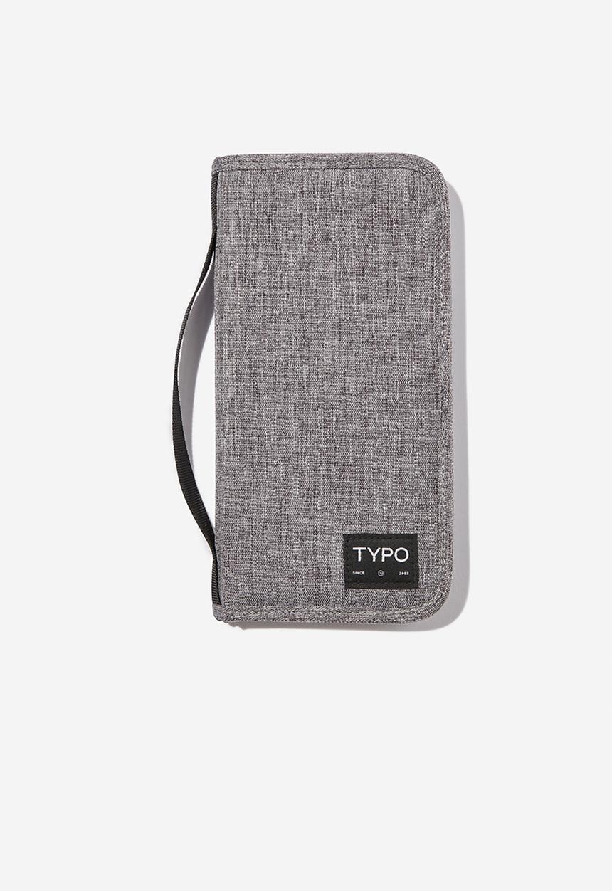 Typo - Urban rfid travel wallet - grey crosshatch