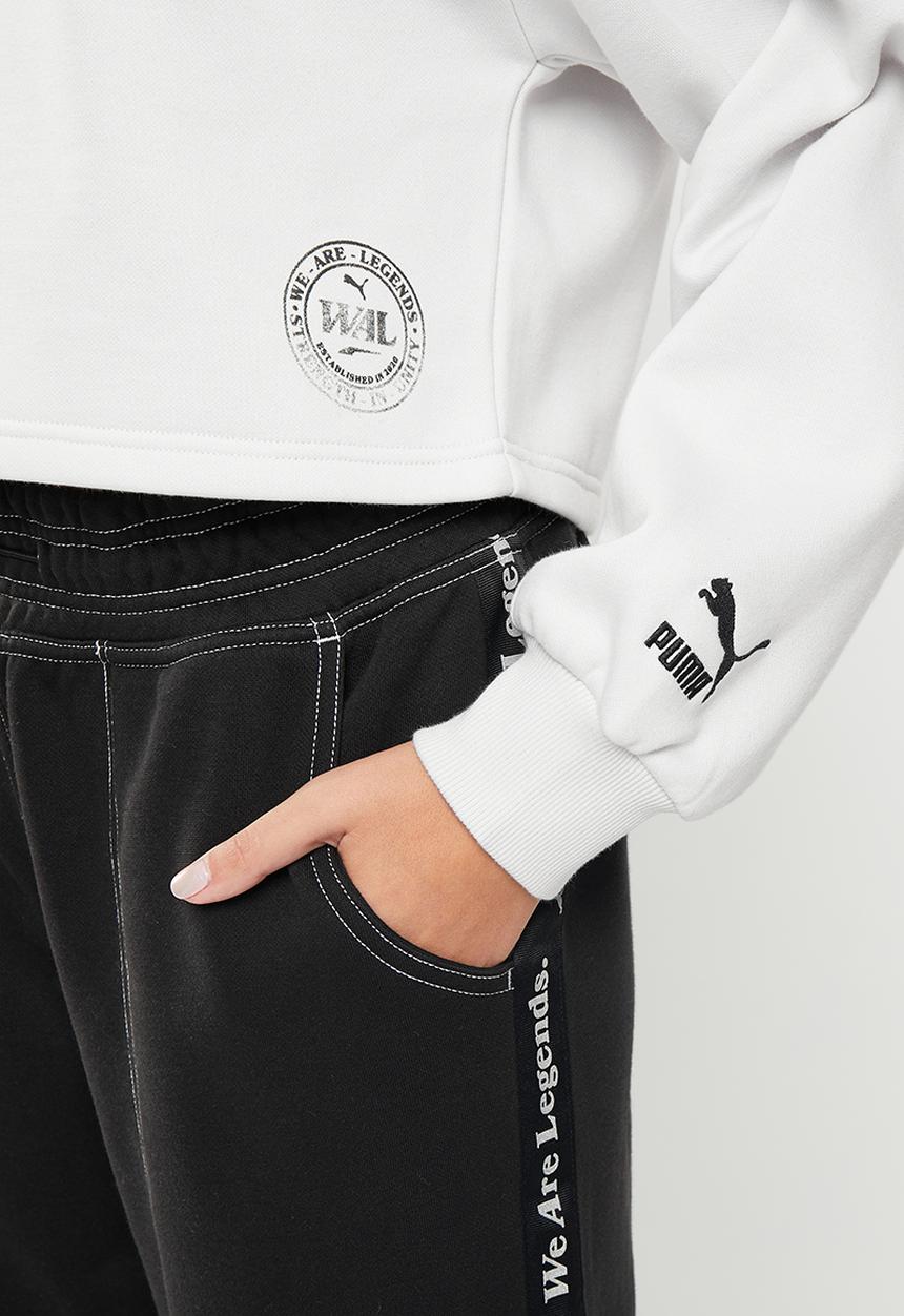 PUMA - Wal cropped 1/4 zip hoodie - nimbus cloud
