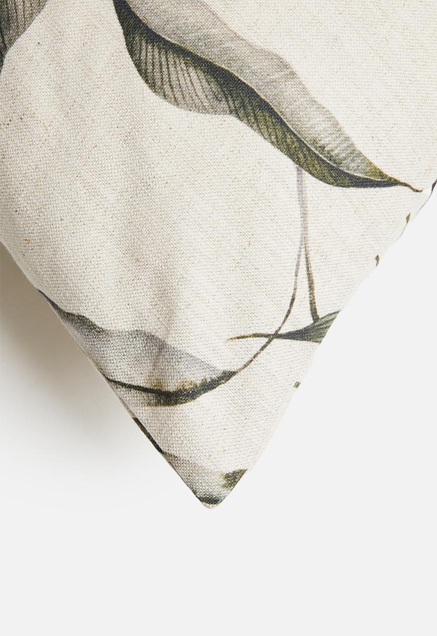 Sixth Floor - Elm linen cushion cover - green