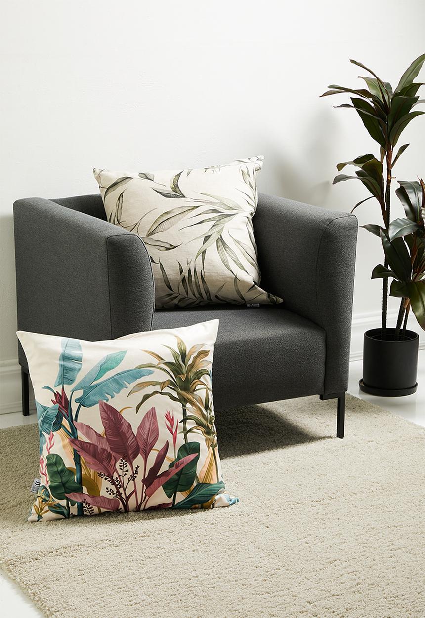 Sixth Floor - Elm linen cushion cover - green