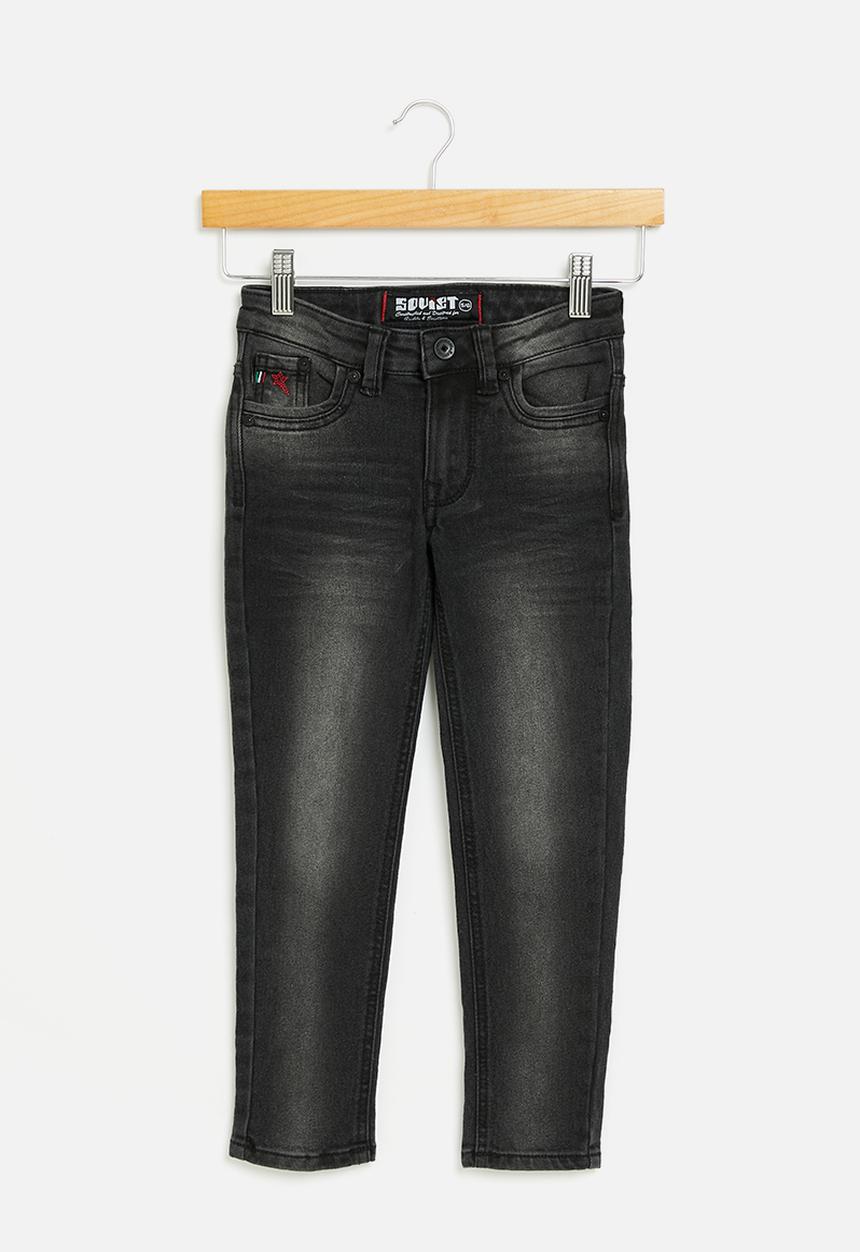 SOVIET - Boys fashion skinny denim - black