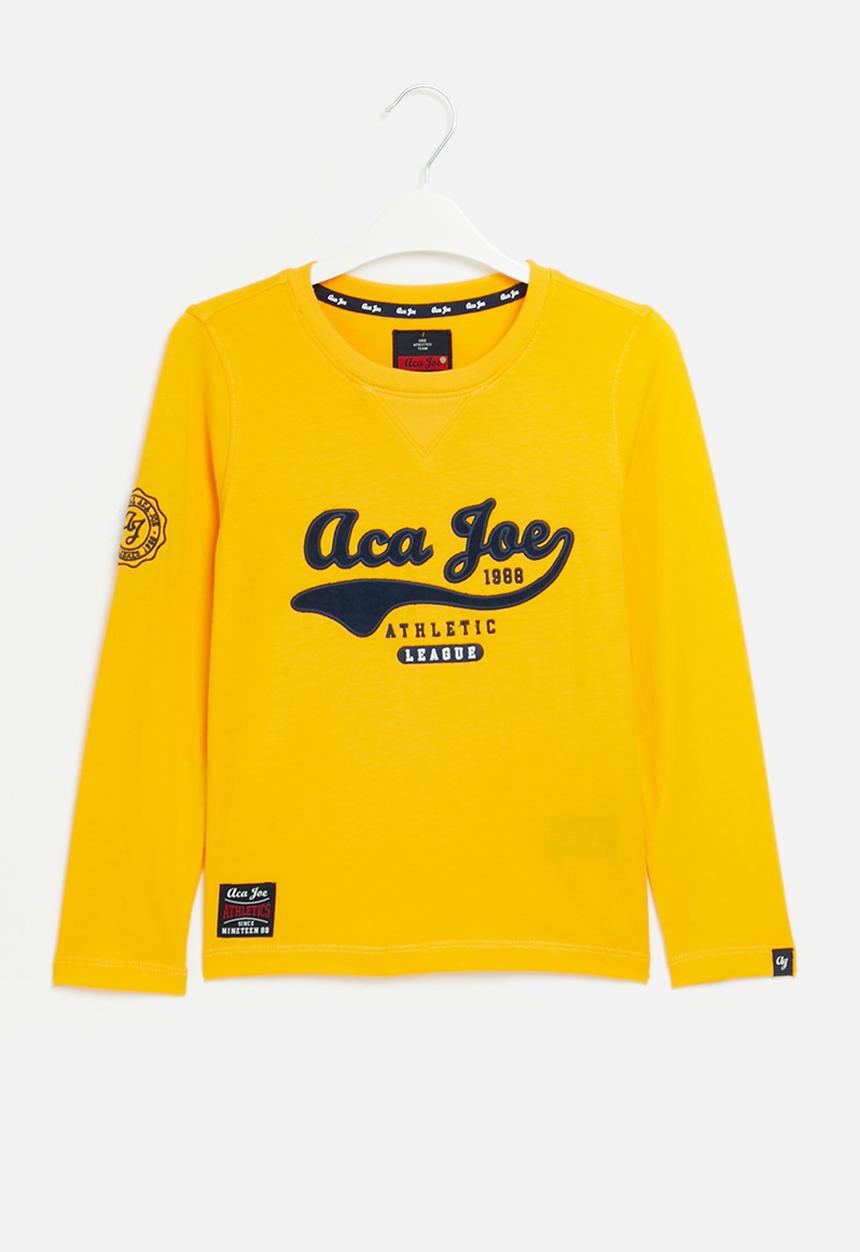 Aca Joe - Boys aca joe twill applique long sleeve - old gold