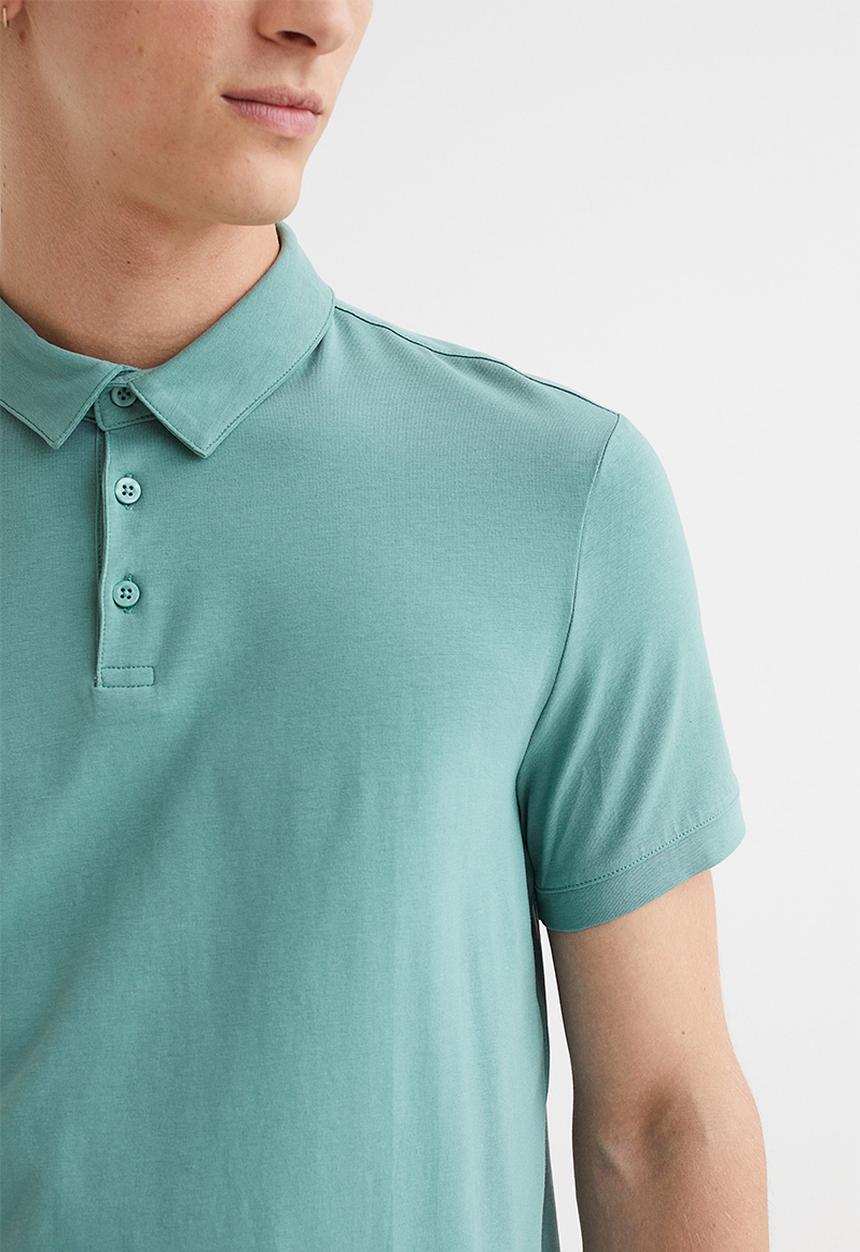 H&M - Slim fit polo shirt - turquoise