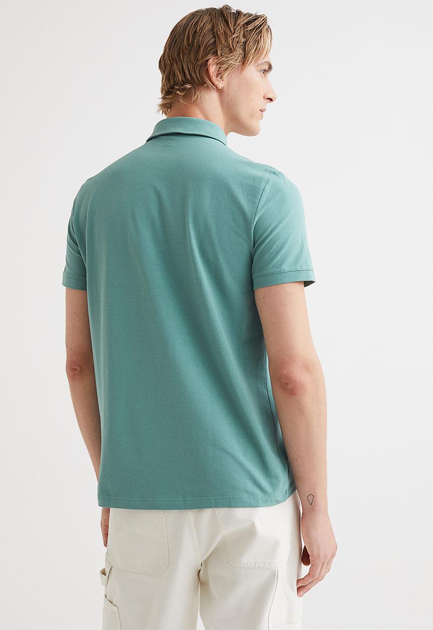 H&M - Slim fit polo shirt - turquoise