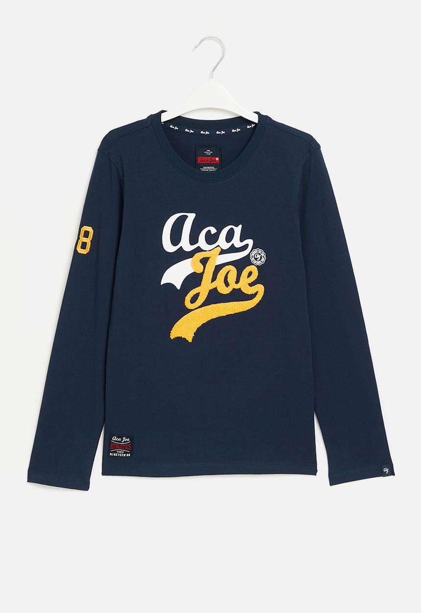 Aca Joe - Boys aca joe direct embroidery ls - navy