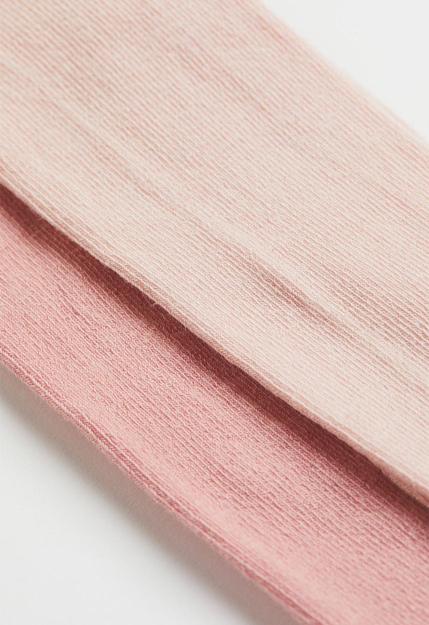 H&M - 2-pack tights - powder pink & old rose