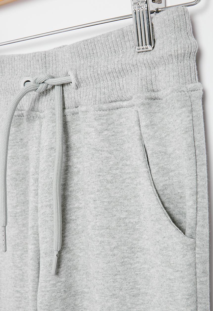 Aca Joe - Aca joe brushed fleece side print jogger - grey melange