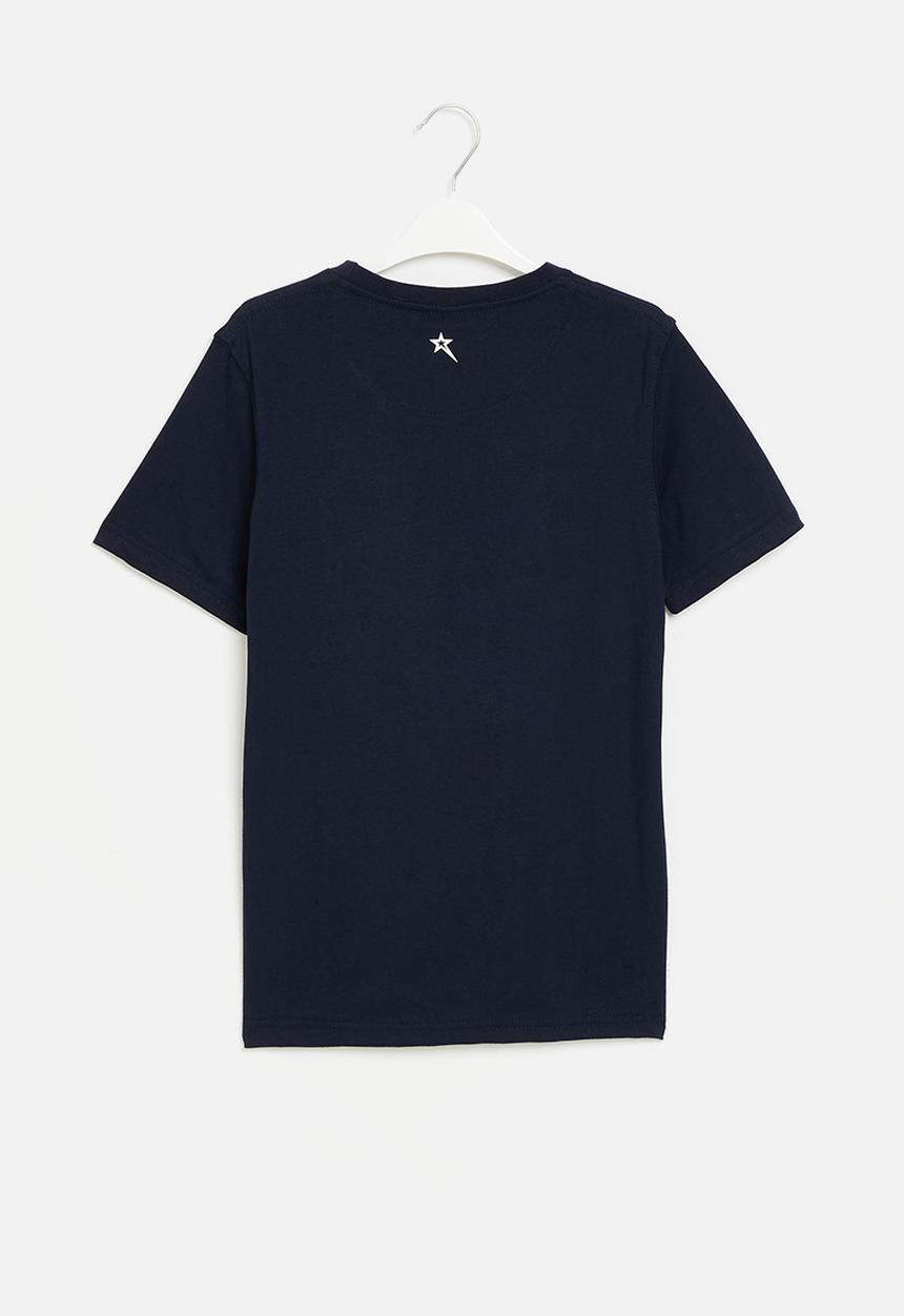 SOVIET - Boys s/slv fashion tee - navy