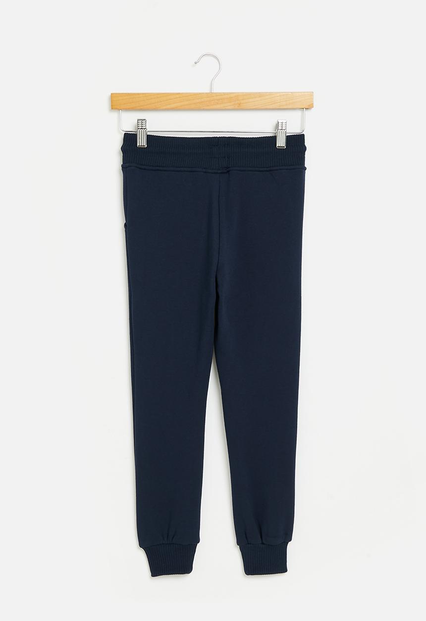 Aca Joe - Aca joe brushed fleece side print jogger - blue