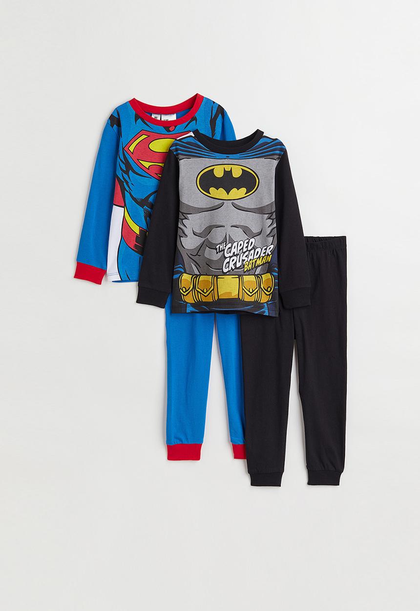 H&M - 2-pack pyjamas - blue & batman and superman