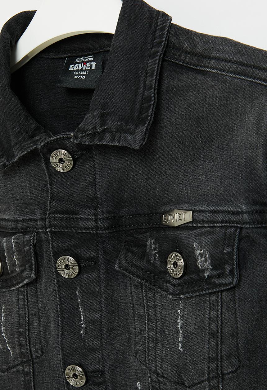 SOVIET - Denim jacket - 5/6 to 13/14 - black