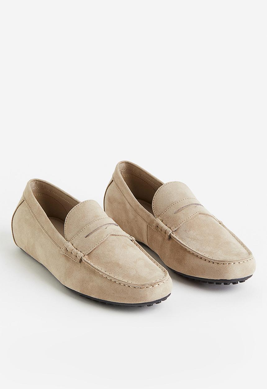 H&M - Imitation suede driving shoes - beige