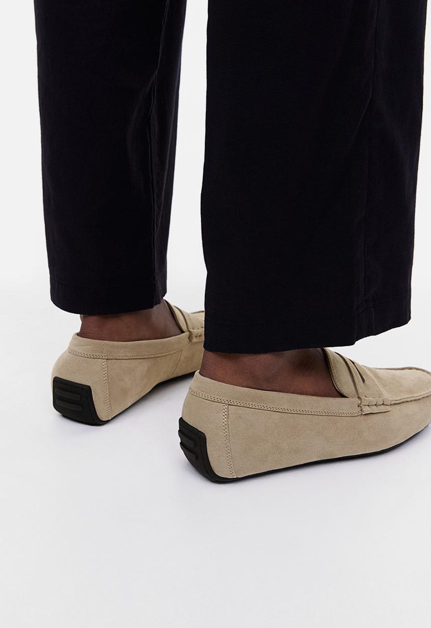 H&M - Imitation suede driving shoes - beige