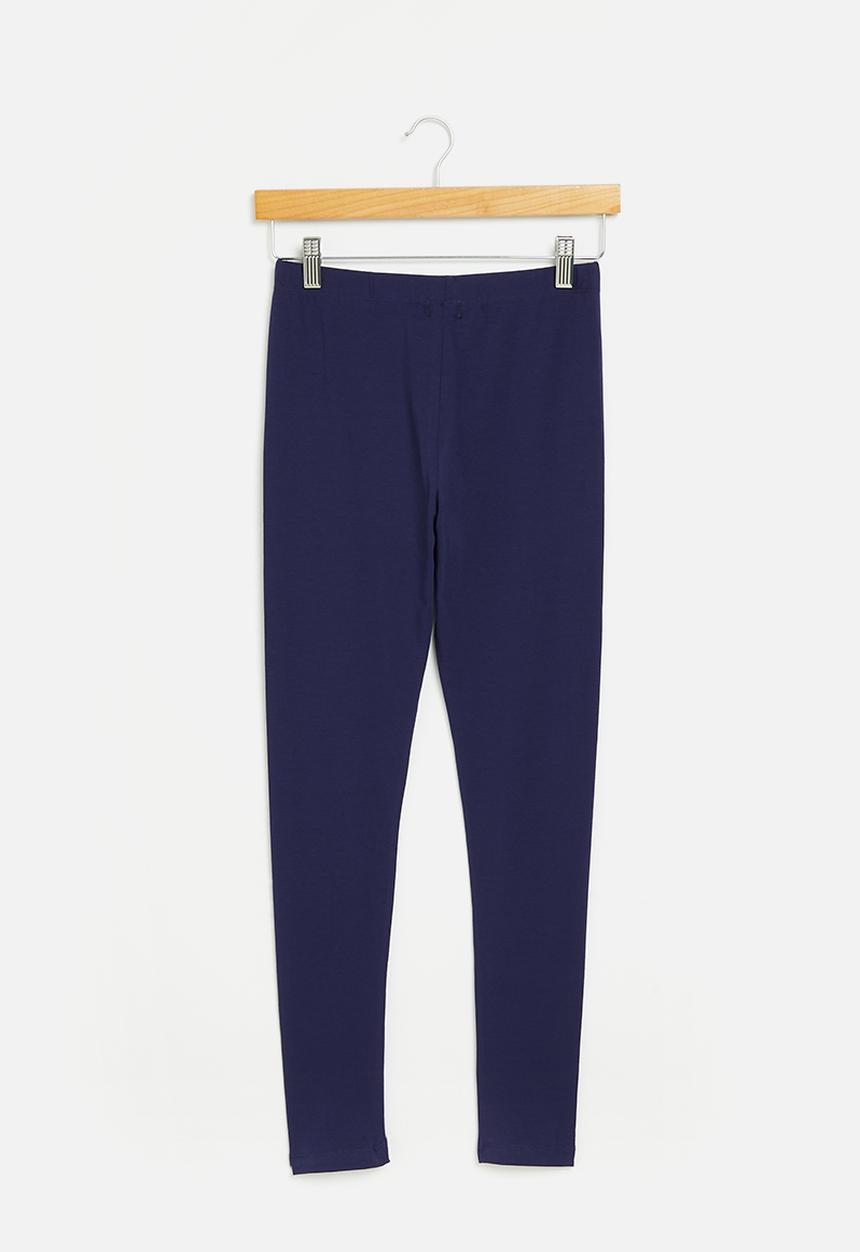 Aca Joe - Girls aca joe side leg hd printed legging - medieval blue