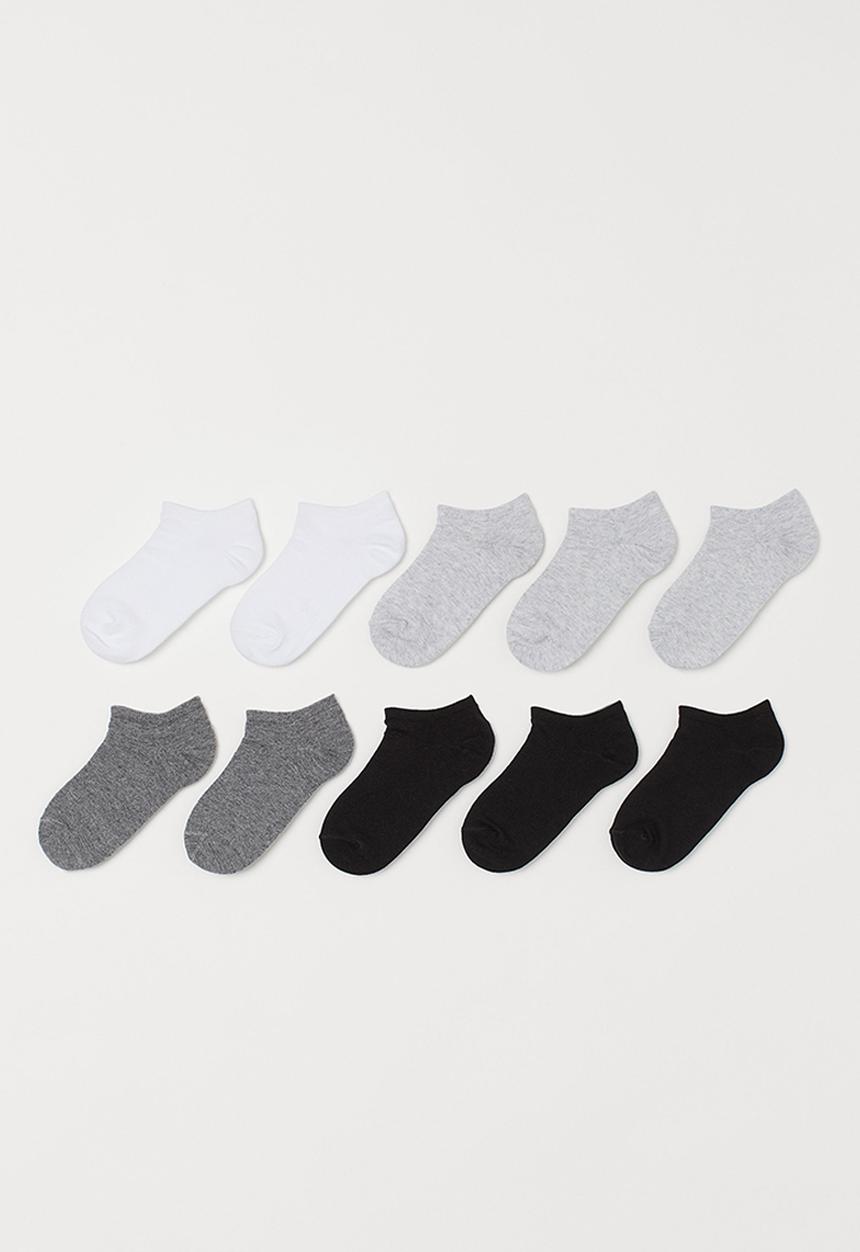 H&M - 10-pack trainer socks - light grey marl