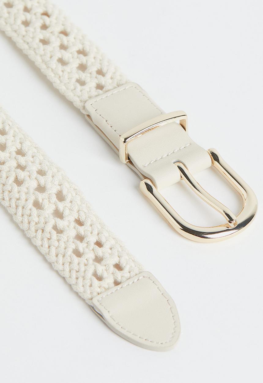 H&M - Braided belt - cream