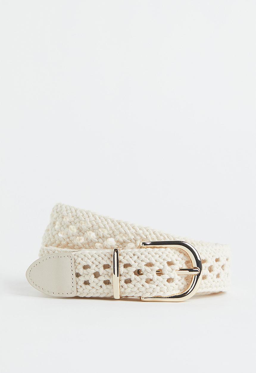 H&M - Braided belt - cream