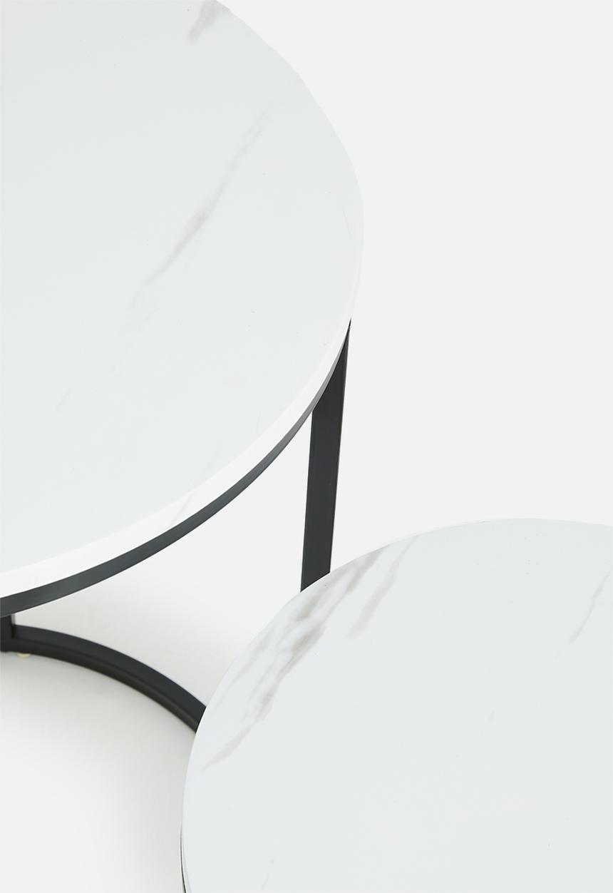 H&S - Blakely nested side tables - white & black