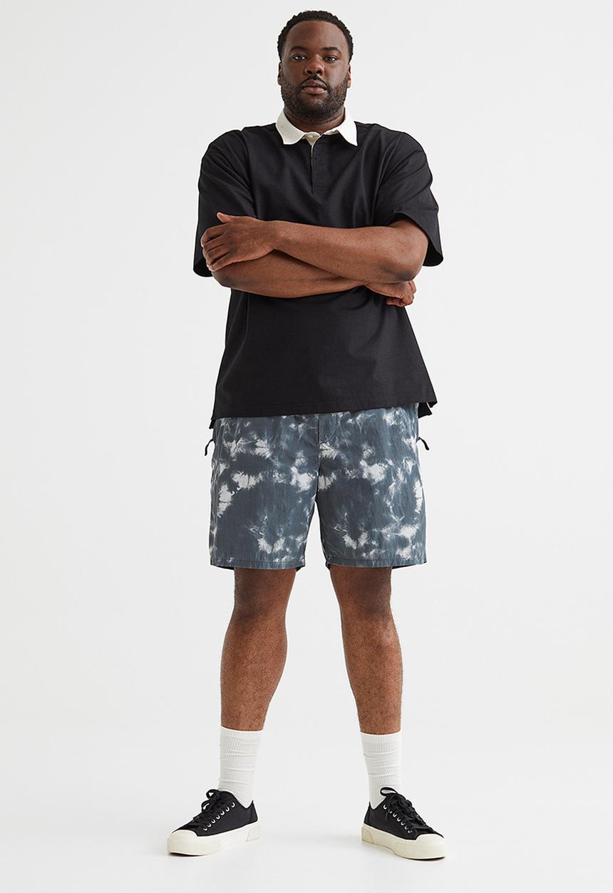 H&M - Oversized fit polo shirt - black