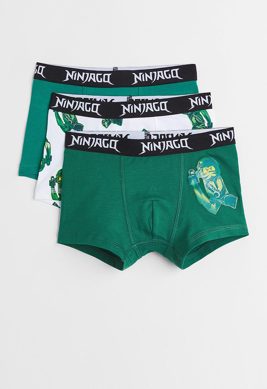 H&M - 3-Pack boxer shorts - dark green & ninjago