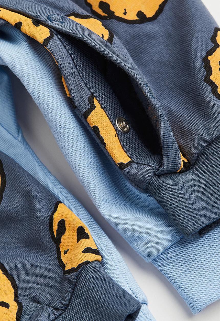 H&M - 2-Pack printed pyjamas - light blue & sesame street