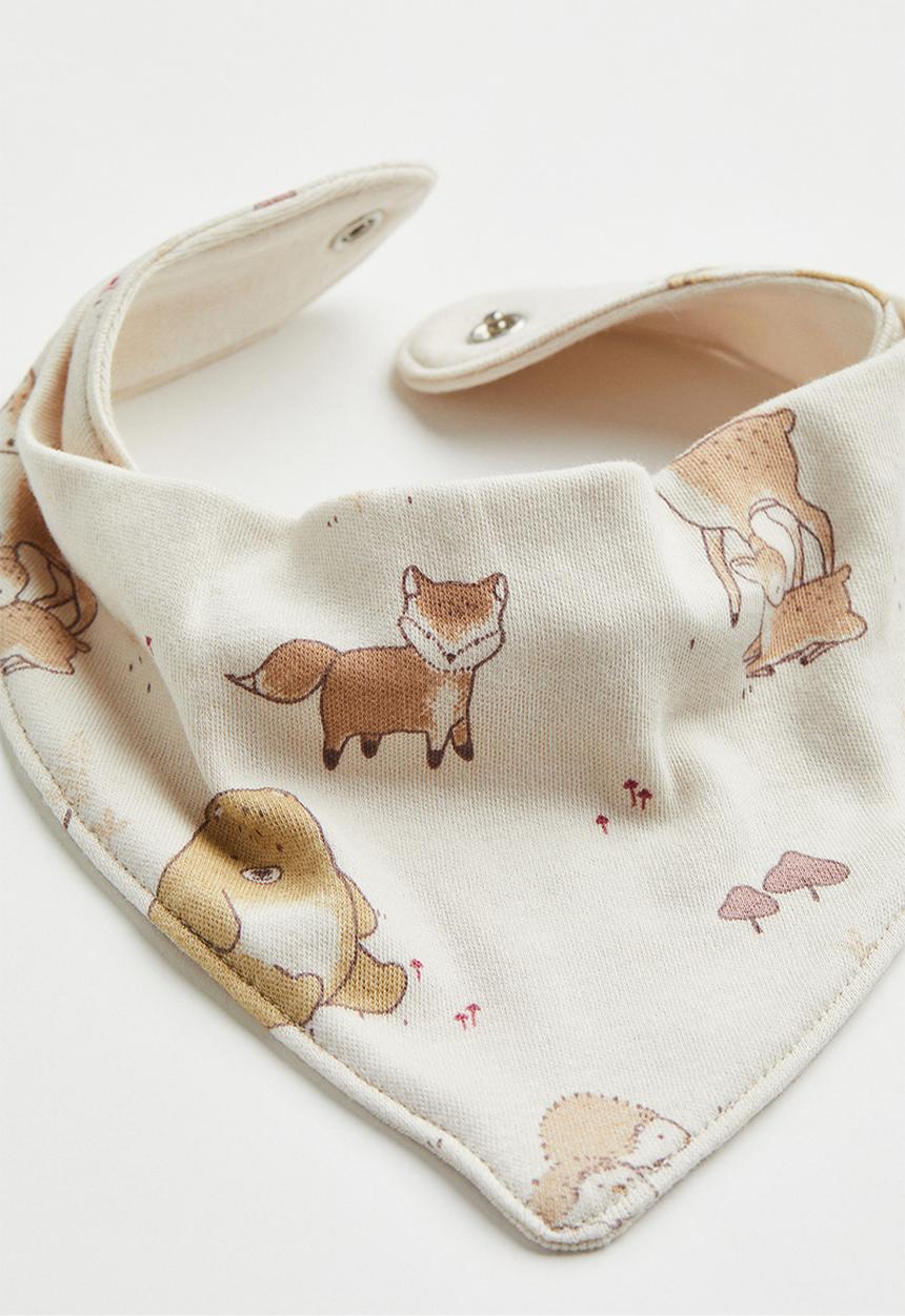H&M - 5-Piece set - light beige & forest friends