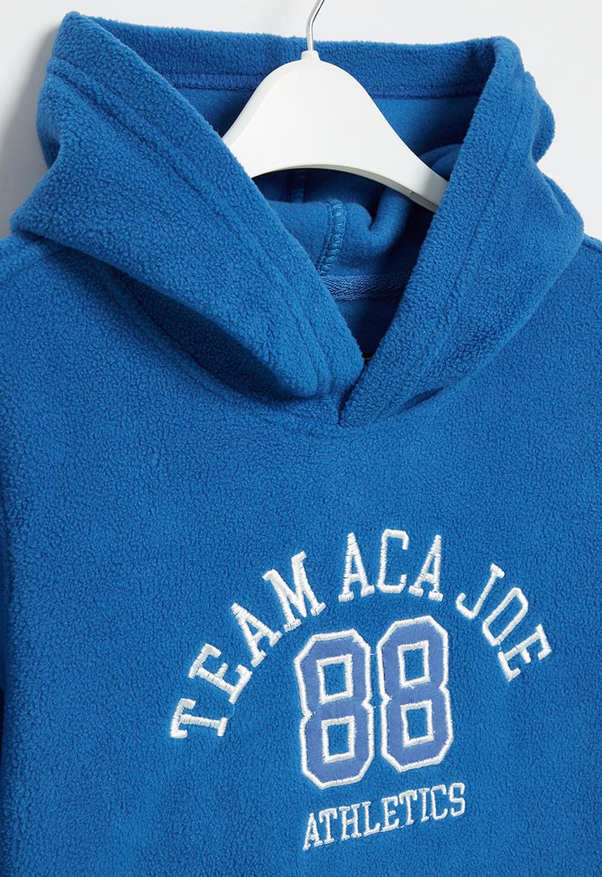 Aca Joe - Aca joe polar fleece applique core sweater - navy & yellow