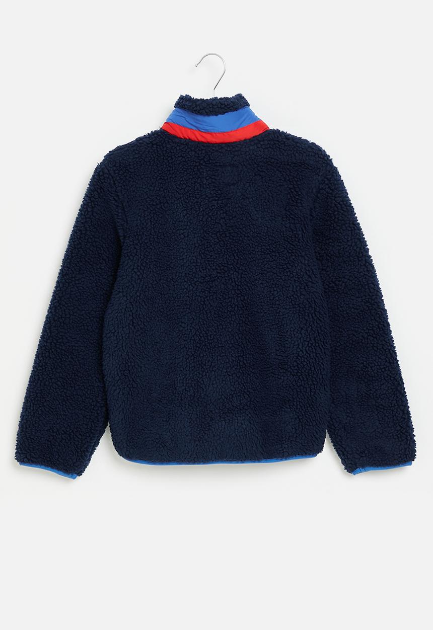 Aca Joe - Aca joe sherpa patch pocket sweater - navy