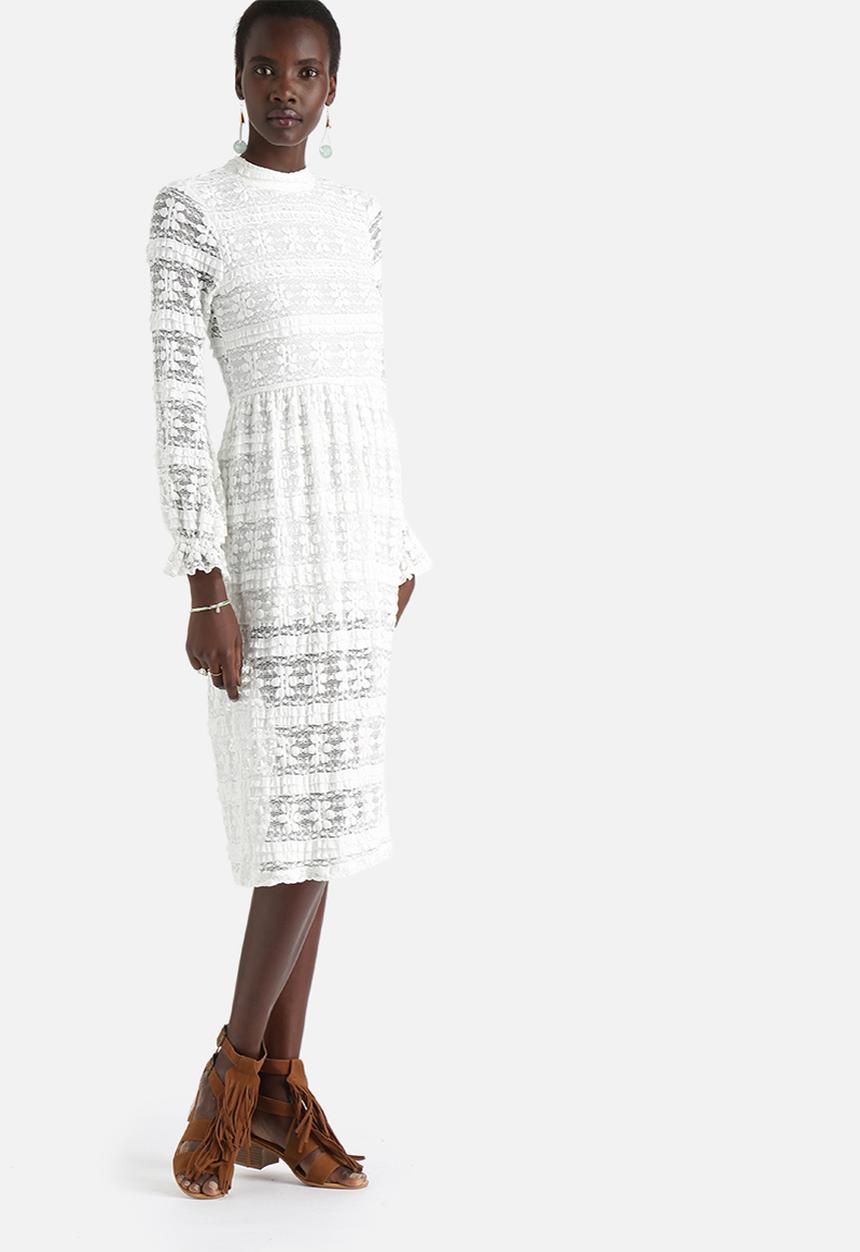 Motel - Floral Lou Victorian Mid Lace Dress