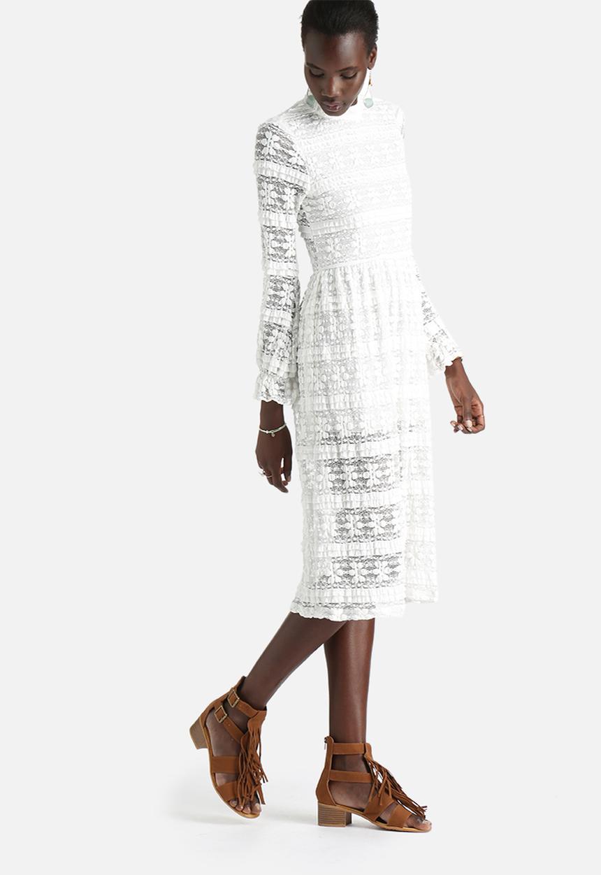 Motel - Floral Lou Victorian Mid Lace Dress
