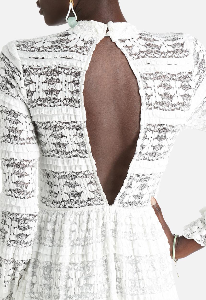 Motel - Floral Lou Victorian Mid Lace Dress