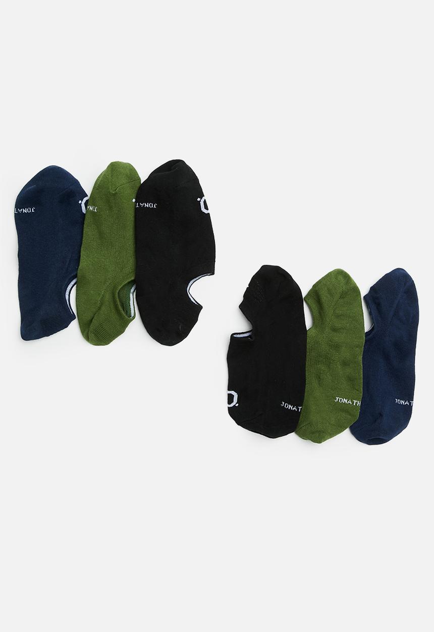 Jonathan D - Hide 3 pack branded secret socks - multi