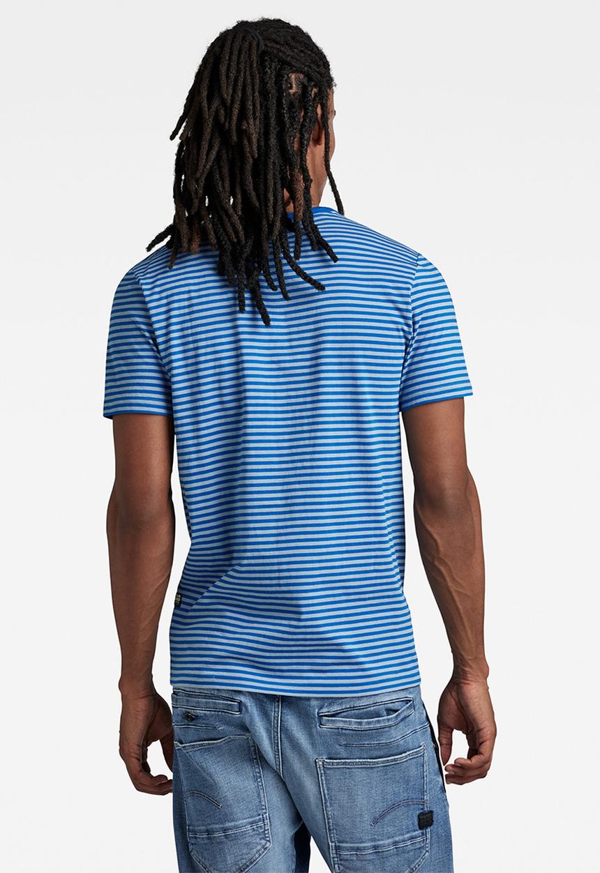 G-STAR - Stripe slim r t - lake & lapis blue stripe