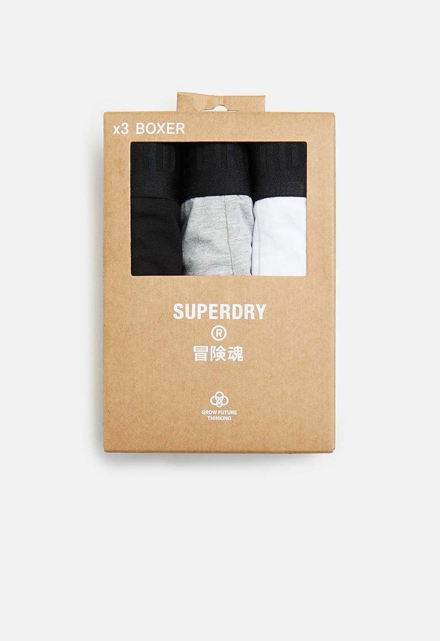 Superdry. - Boxer multi triple pack - black/grey/optic