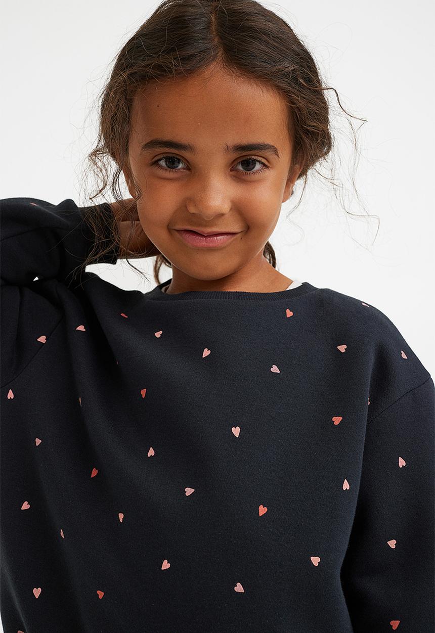 H&M - Sweatshirt - black/hearts