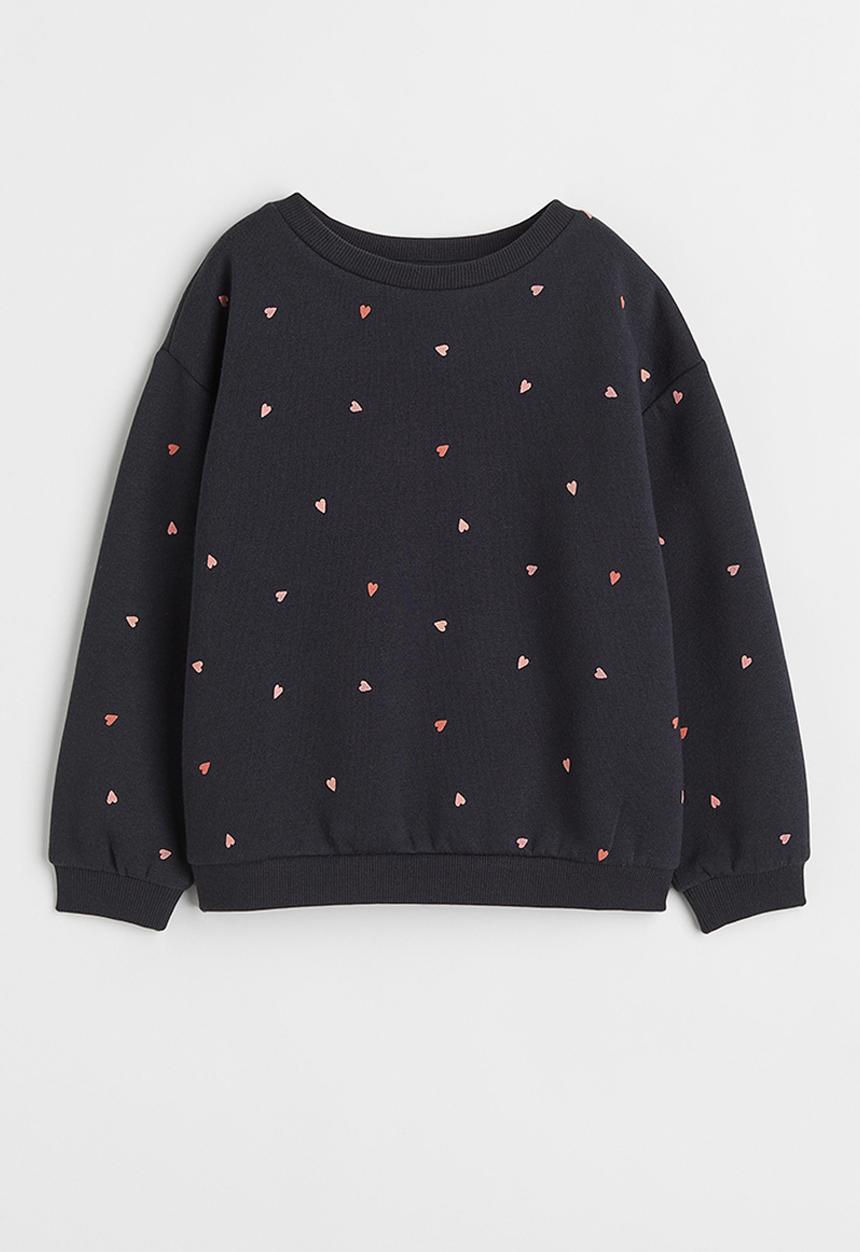 H&M - Sweatshirt - black/hearts