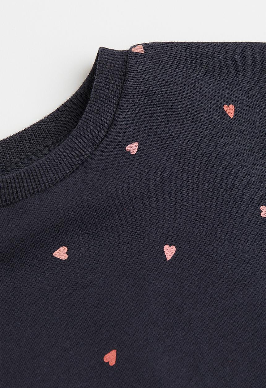 H&M - Sweatshirt - black/hearts
