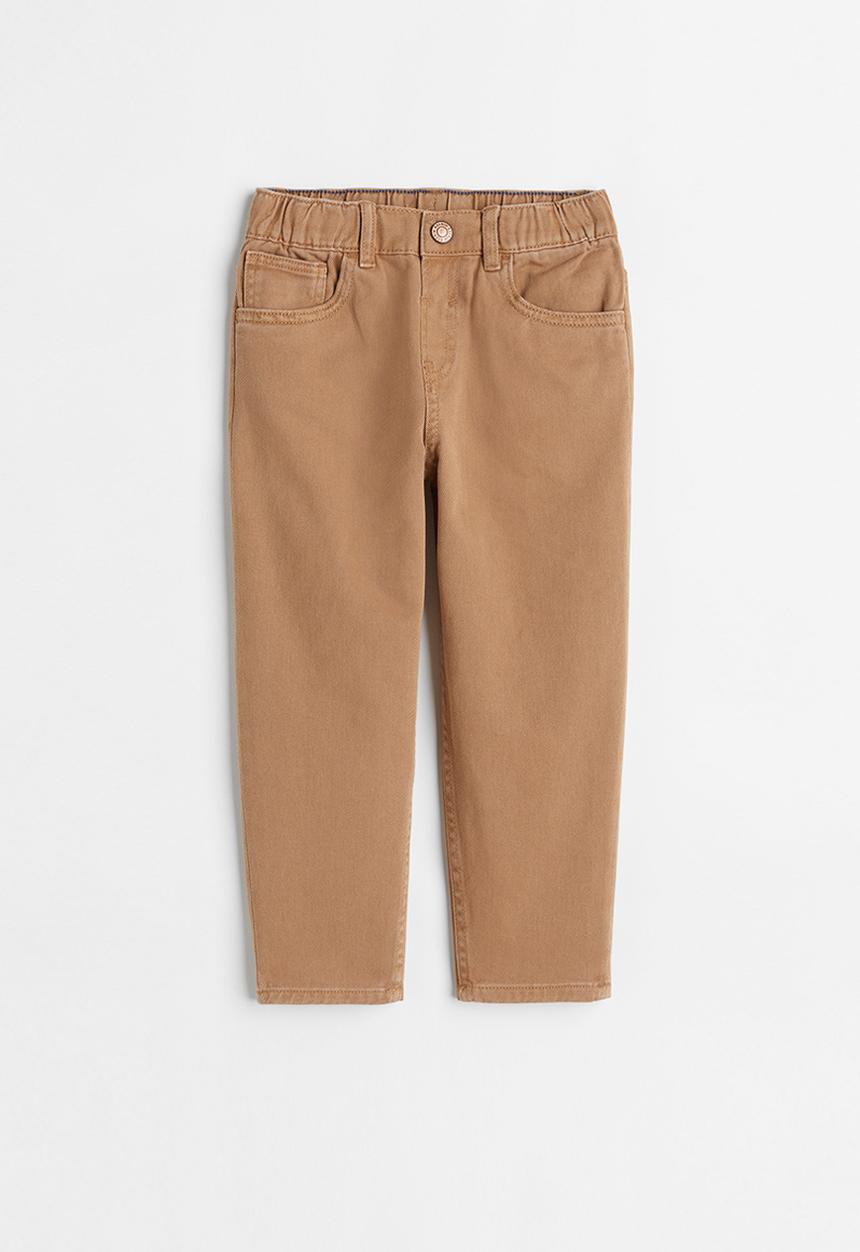 H&M - Loose fit twill trousers - dark beige