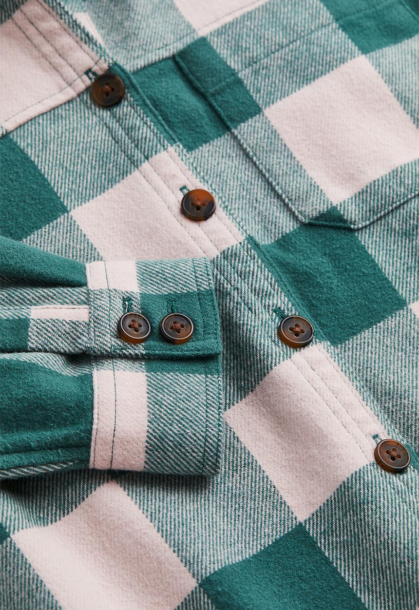 H&M - Overshirt - turquoise/pink checked