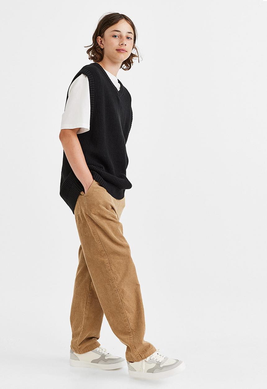 H&M - Cotton trousers - dark beige
