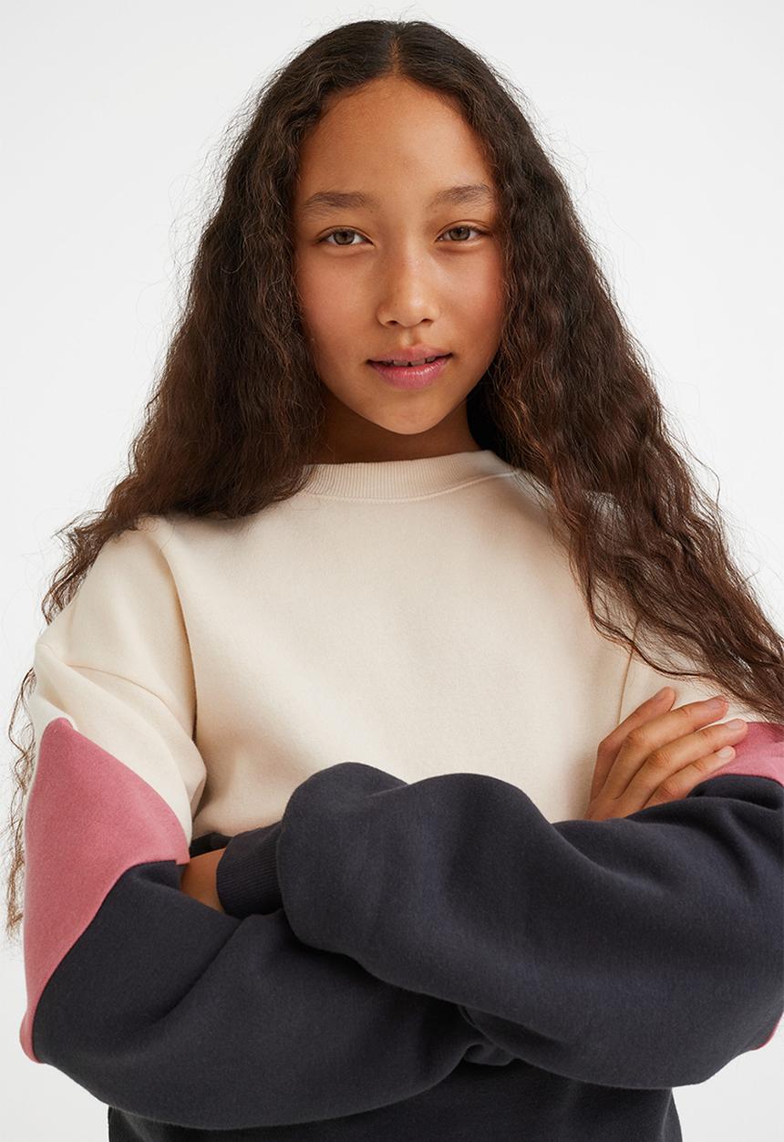 H&M - Block-coloured sweatshirt - dark grey/block-coloured