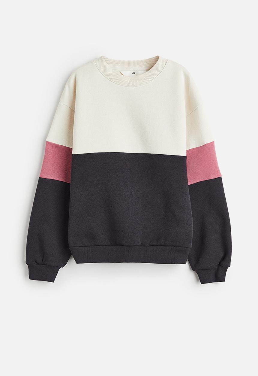 H&M - Block-coloured sweatshirt - dark grey/block-coloured